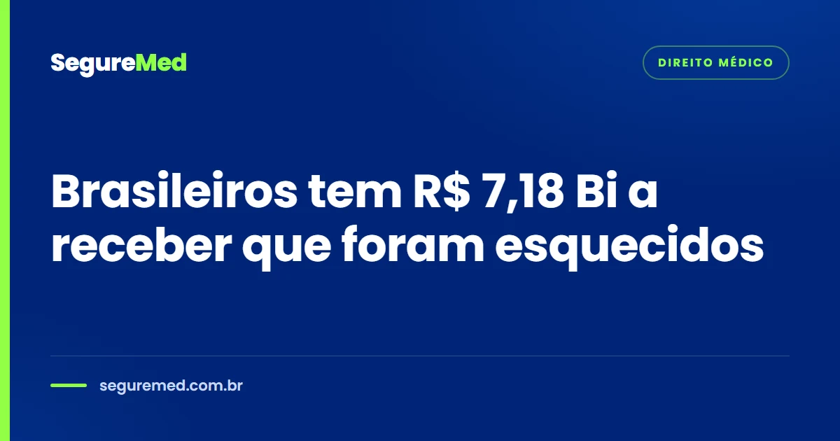 Brasileiros tem R$ 7,18 Bi a receber que foram esquecidos