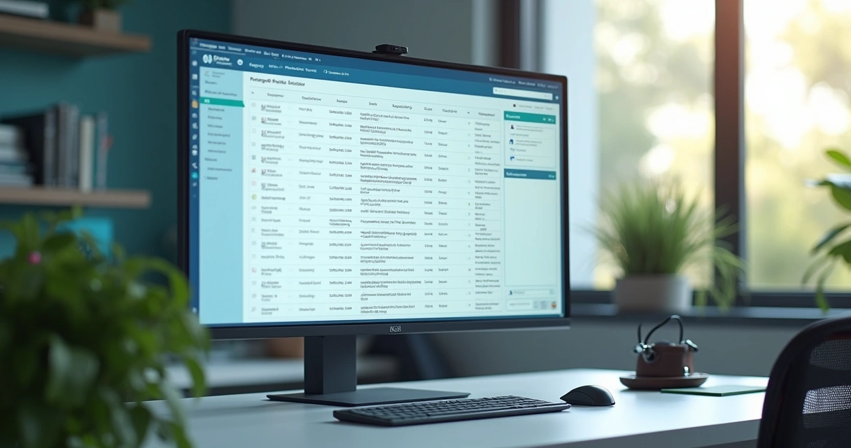 Consultório médico moderno com organização digital 