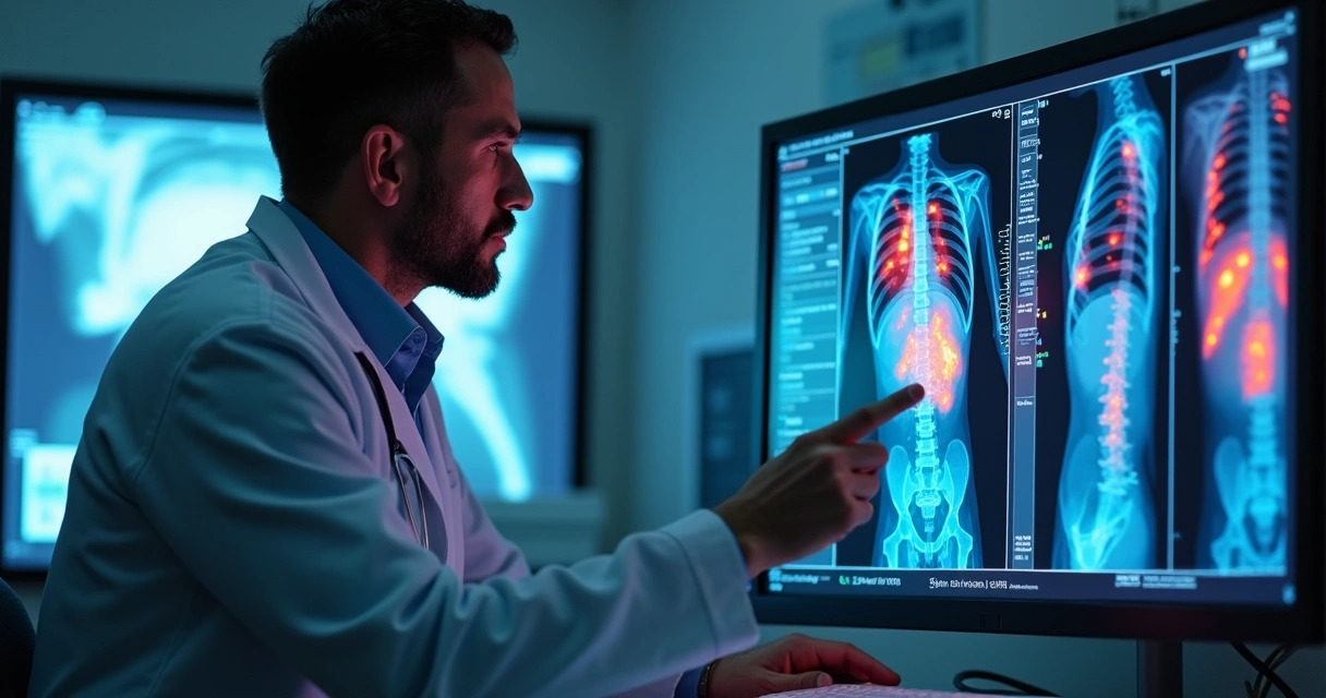 Médico supervisiona análise de exame feita por inteligência artificial 